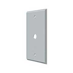 Deltana [CPC4764U26D] Solid Brass Wall Cable Plate Cover - Brushed Chrome Finish