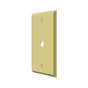 Deltana [CPC4764U3] Solid Brass Wall Cable Plate Cover - Polished Brass Finish
