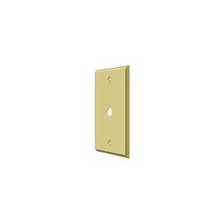 Deltana [CPC4764U3] Solid Brass Wall Cable Plate Cover - Polished Brass Finish