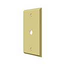 Deltana [CPC4764U3] Solid Brass Wall Cable Plate Cover - Polished Brass Finish