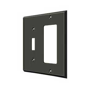 Deltana [SWP4743U10B] Solid Brass Wall Switch Plate Cover - Single Switch / Rocker- Oil Rubbed Bronze Finish
