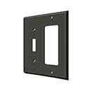 Deltana [SWP4743U10B] Solid Brass Wall Switch Plate Cover - Single Switch / Rocker- Oil Rubbed Bronze Finish