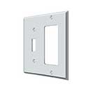 Deltana [SWP4743U26] Solid Brass Wall Switch Plate Cover - Single Switch / Rocker- Polished Chrome Finish
