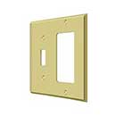 Deltana [SWP4743U3] Solid Brass Wall Switch Plate Cover - Single Switch / Rocker- Polished Brass Finish