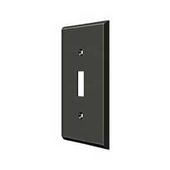 Deltana [SWP4751U10B] Solid Brass Wall Switch Plate Cover - Single Standard - Oil Rubbed Bronze Finish