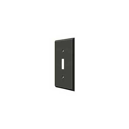 Deltana [SWP4751U10B] Solid Brass Wall Switch Plate Cover - Single Standard - Oil Rubbed Bronze Finish