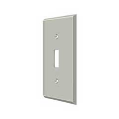 Deltana [SWP4751U15] Solid Brass Wall Switch Plate Cover - Single Standard - Brushed Nickel Finish