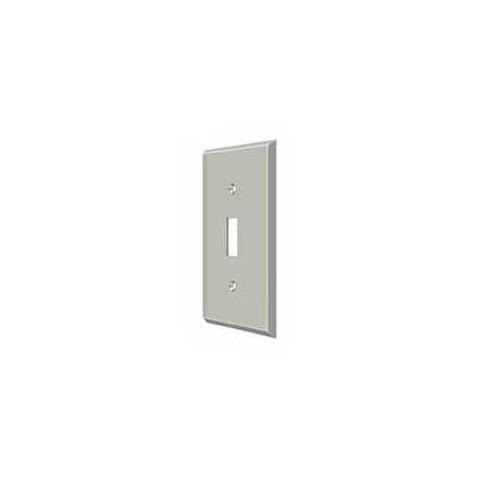 Deltana [SWP4751U15] Solid Brass Wall Switch Plate Cover - Single Standard - Brushed Nickel Finish