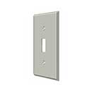 Deltana [SWP4751U15] Solid Brass Wall Switch Plate Cover - Single Standard - Brushed Nickel Finish
