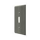 Deltana [SWP4751U15A] Solid Brass Wall Switch Plate Cover - Single Standard - Antique Nickel Finish