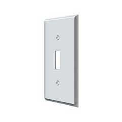 Deltana [SWP4751U26] Solid Brass Wall Switch Plate Cover - Single Standard - Polished Chrome Finish
