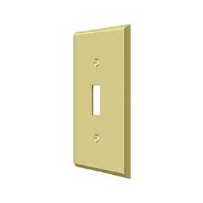 Deltana [SWP4751U3] Solid Brass Wall Switch Plate Cover - Single Standard - Polished Brass Finish