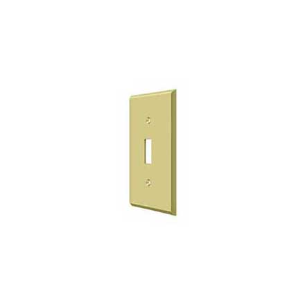 Deltana [SWP4751U3] Solid Brass Wall Switch Plate Cover - Single Standard - Polished Brass Finish