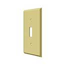 Deltana [SWP4751U3] Solid Brass Wall Switch Plate Cover - Single Standard - Polished Brass Finish