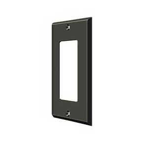 Deltana [SWP4754U10B] Solid Brass Wall Switch Plate Cover - Single Rocker - Oil Rubbed Bronze Finish