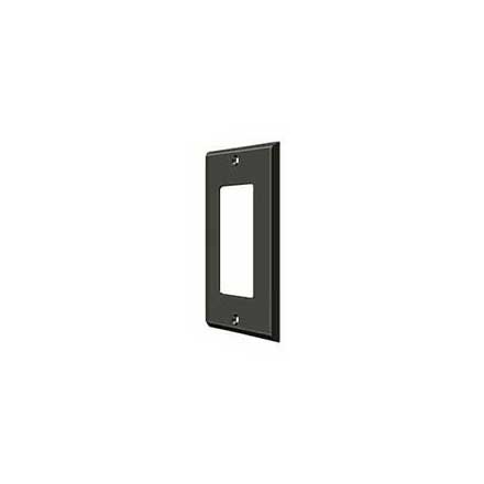 Deltana [SWP4754U10B] Solid Brass Wall Switch Plate Cover - Single Rocker - Oil Rubbed Bronze Finish