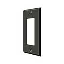 Deltana [SWP4754U10B] Solid Brass Wall Switch Plate Cover - Single Rocker - Oil Rubbed Bronze Finish
