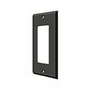 Deltana [SWP4754U10B] Solid Brass Wall Switch Plate Cover - Single Rocker - Oil Rubbed Bronze Finish