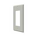 Deltana [SWP4754U15] Solid Brass Wall Switch Plate Cover - Single Rocker - Brushed Nickel Finish