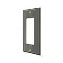 Deltana [SWP4754U15A] Solid Brass Wall Switch Plate Cover - Single Rocker - Antique Nickel Finish