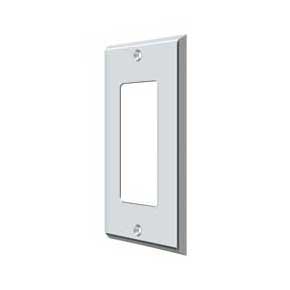 Deltana [SWP4754U26] Solid Brass Wall Switch Plate Cover - Single Rocker - Polished Chrome Finish