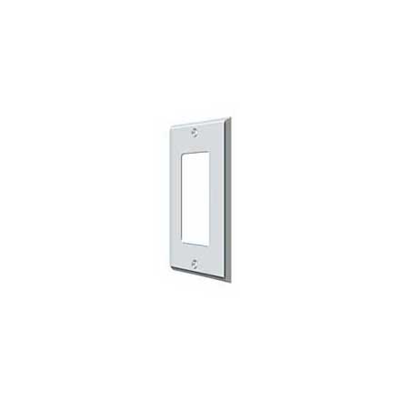 Deltana [SWP4754U26] Solid Brass Wall Switch Plate Cover - Single Rocker - Polished Chrome Finish