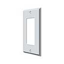 Deltana [SWP4754U26] Solid Brass Wall Switch Plate Cover - Single Rocker - Polished Chrome Finish
