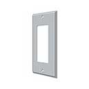 Deltana [SWP4754U26D] Solid Brass Wall Switch Plate Cover - Single Rocker - Brushed Chrome Finish
