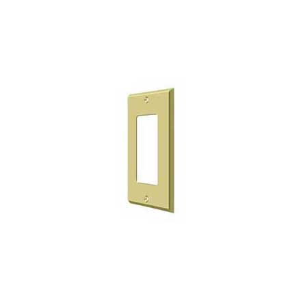 Deltana [SWP4754U3] Solid Brass Wall Switch Plate Cover - Single Rocker - Polished Brass Finish
