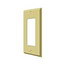 Deltana [SWP4754U3] Solid Brass Wall Switch Plate Cover - Single Rocker - Polished Brass Finish