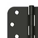 Deltana 3 1/2" x 3 1/2" / 5/8" Radius Corner Brass Door Hinges - Brass Hinges - Architectural Door Hardware