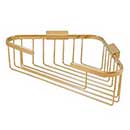 Deltana [WBC1310CR003] Solid Brass Bathroom Wire Basket - Triangular - Polished Brass (PVD) Finish - 13 1/4" L