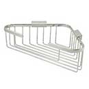 Deltana [WBC1310U14] Solid Brass Bathroom Wire Basket - Triangular - Polished Nickel Finish - 13 1/4" L