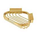 Deltana [WBC6050CR003] Solid Brass Bathroom Wire Basket - Triangular - Polished Brass (PVD) Finish - 6&quot; L