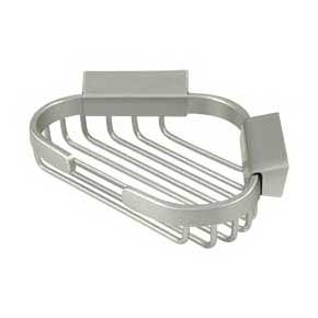 Deltana [WBC6050U15] Solid Brass Bathroom Wire Basket - Triangular - Brushed Nickel Finish - 6" L
