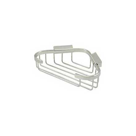 Deltana [WBC8570U14] Solid Brass Bathroom Wire Basket - Triangular -  Polished Nickel Finish - 8 3/4&quot; L