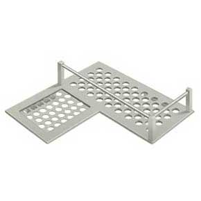 Deltana [WBHDCL9U15] Solid Brass Bathroom Wire Basket - Left Hand Corner - Brushed Nickel Finish - 9 1/8" L