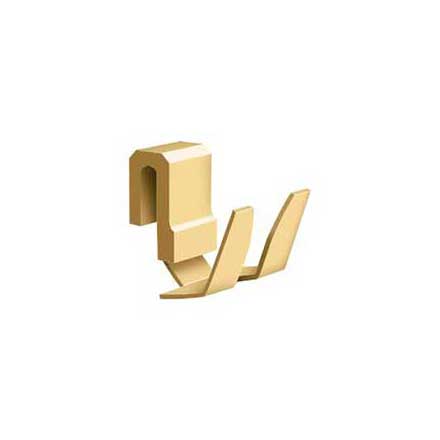 Deltana [WBHOOK-CR003] Solid Brass Bathroom Wire Basket Hook - Two Prong -  Polished Brass (PVD) Finish - 1 7/8&quot; L