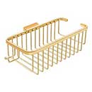 Deltana [WBR1054HCR003] Solid Brass Bathroom Wire Basket - Deep Rectangular w/ Hook - Polished Brass (PVD) Finish - 10 3/8&quot; L