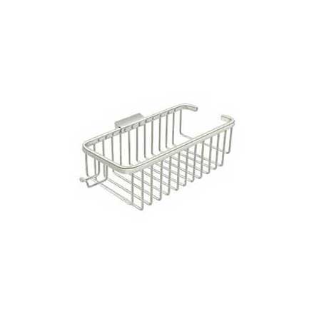 Deltana [WBR1054HU14] Solid Brass Bathroom Wire Basket - Deep Rectangular w/ Hook - Polished Nickel Finish - 10 3/8" L