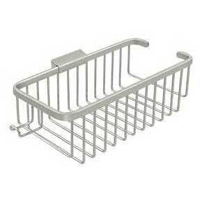 Deltana [WBR1054HU15] Solid Brass Bathroom Wire Basket - Deep Rectangular w/ Hook - Brushed Nickel Finish - 10 3/8" L