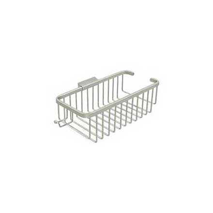 Deltana [WBR1054HU15] Solid Brass Bathroom Wire Basket - Deep Rectangular w/ Hook - Brushed Nickel Finish - 10 3/8&quot; L