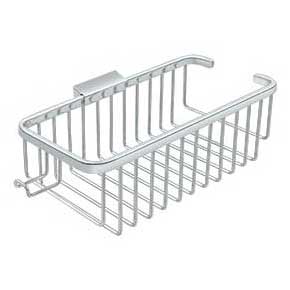 Deltana [WBR1054HU26] Solid Brass Bathroom Wire Basket - Deep Rectangular w/ Hook - Polished Chrome Finish - 10 3/8" L