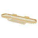 Deltana [WBR1835CR003] Solid Brass Bathroom Wire Basket - Deep &amp; Shallow Oblong Combo - Polished Brass (PVD) Finish - 18&quot; L