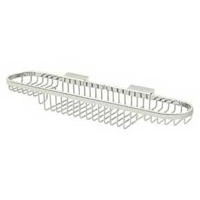 Deltana [WBR1835U14] Solid Brass Bathroom Wire Basket - Deep & Shallow Oblong Combo - Polished Nickel Finish - 18" L