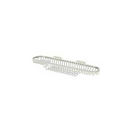 Deltana [WBR1835U14] Solid Brass Bathroom Wire Basket - Deep &amp; Shallow Oblong Combo - Polished Nickel Finish - 18" L