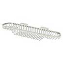 Deltana [WBR1835U14] Solid Brass Bathroom Wire Basket - Deep &amp; Shallow Oblong Combo - Polished Nickel Finish - 18" L