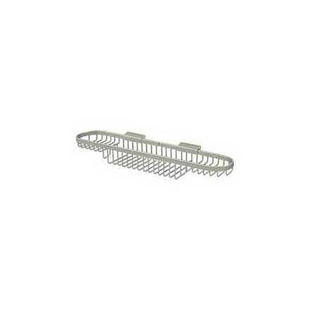 Deltana [WBR1835U15] Solid Brass Bathroom Wire Basket - Deep &amp; Shallow Oblong Combo - Brushed Nickel Finish - 18&quot; L
