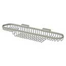 Deltana [WBR1835U15] Solid Brass Bathroom Wire Basket - Deep &amp; Shallow Oblong Combo - Brushed Nickel Finish - 18&quot; L