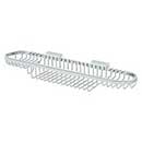 Deltana [WBR1835U26] Solid Brass Bathroom Wire Basket - Deep &amp; Shallow Oblong Combo - Polished Chrome Finish - 18&quot; L